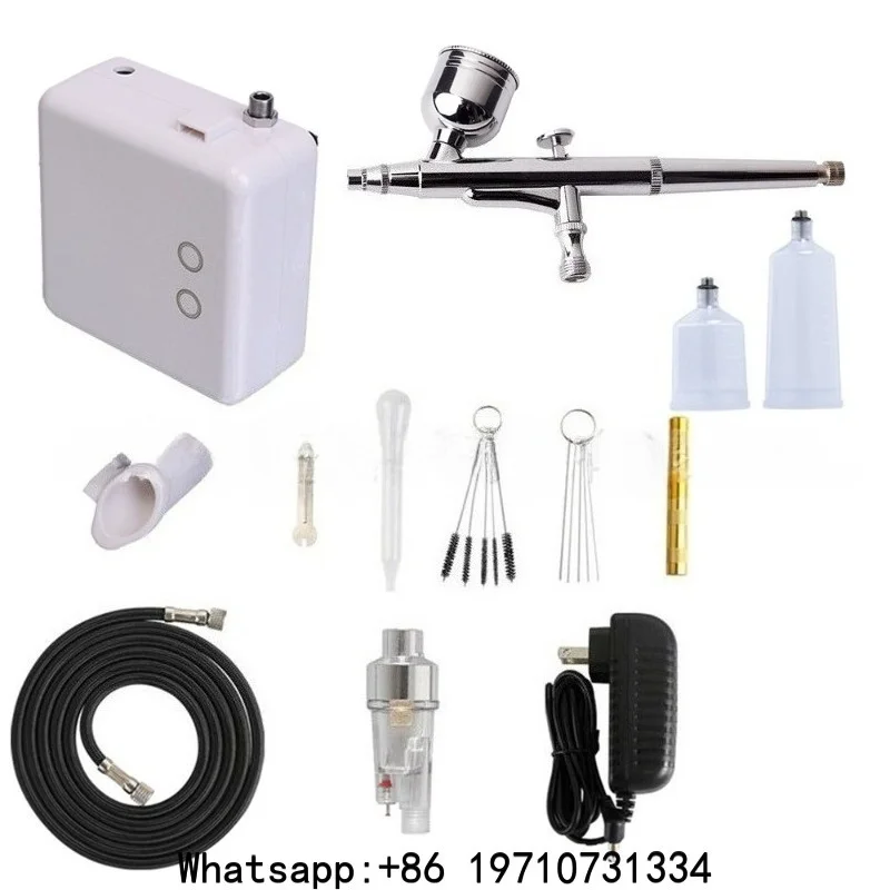 Oxygen Injection Gun High Pressure Atomizing Spray Pen Induction Air Pump Set Model Tattoo Coloring