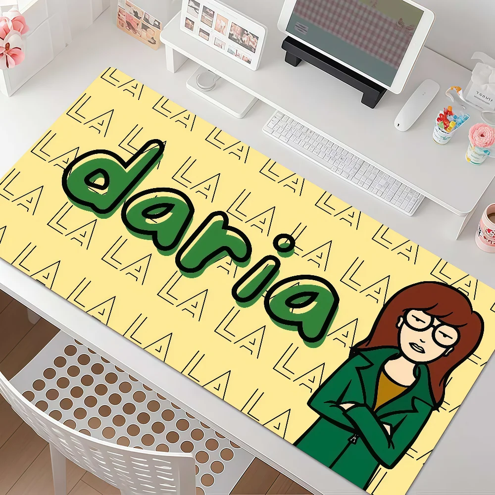 Cartoon D-Daria Trendy Mouse Pad Anti Slip Rubber Edge Locked Thickened Laptop Gaming Desk Mat