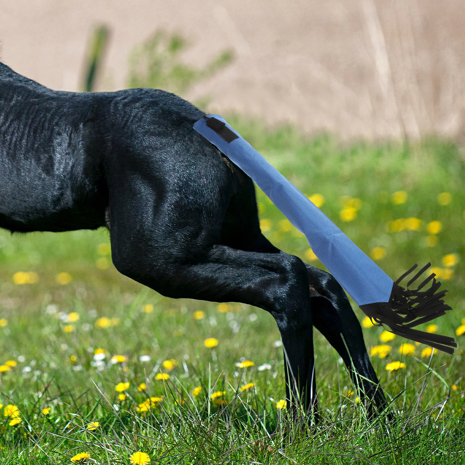 غطاء مرن غير حقيبة منسوجة لحماية العناية بالخيول حقيبة ذيل قابلة لإعادة الاستخدام لمستلزمات المزرعة البقرة وواقي ذيل الحصان #3