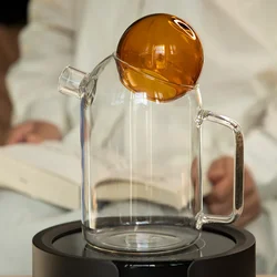 Glass Pitcher Cute Teapots Glass Set Tea Set Kettle Glass Mug Cups Teaware Heat Resistant Glasses Tea Pot Set Tea Infuser
