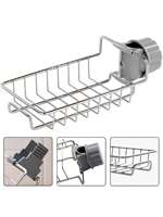 Multi Functional Kitchen Sink Storage Rack, Kitchenware Shower, Sink, Non Perforated Stainless Steel Faucet Storage Rack