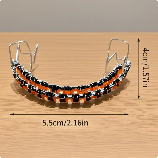 1Pair Temporary Metal Wires Metal Bracket Fake Braces Colorful Brackets For Teeth Orthodontic Ligature Ties Dental