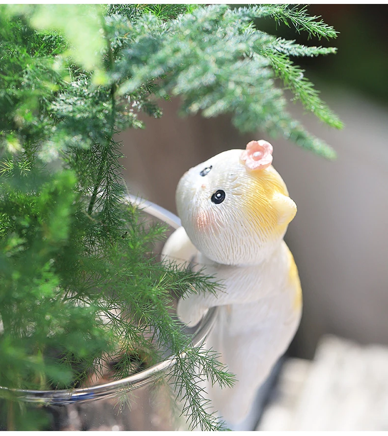4pcs Climbing Kitten Figurines Cute Hanging Cat Decoration Ornaments for Flower pots, Fish Tank, Micro-landscape Tabletop Decor