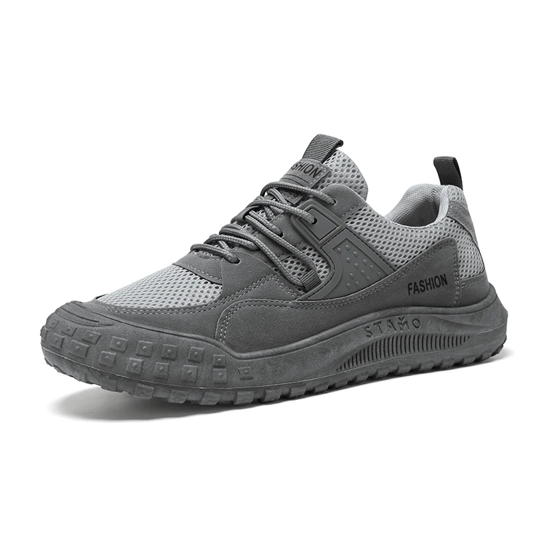 

Men's Casual Sports Shoes Knitted Mesh Breathable Slip On Lightweight Non-slip Wear Resistant Daily Walking Sneakers