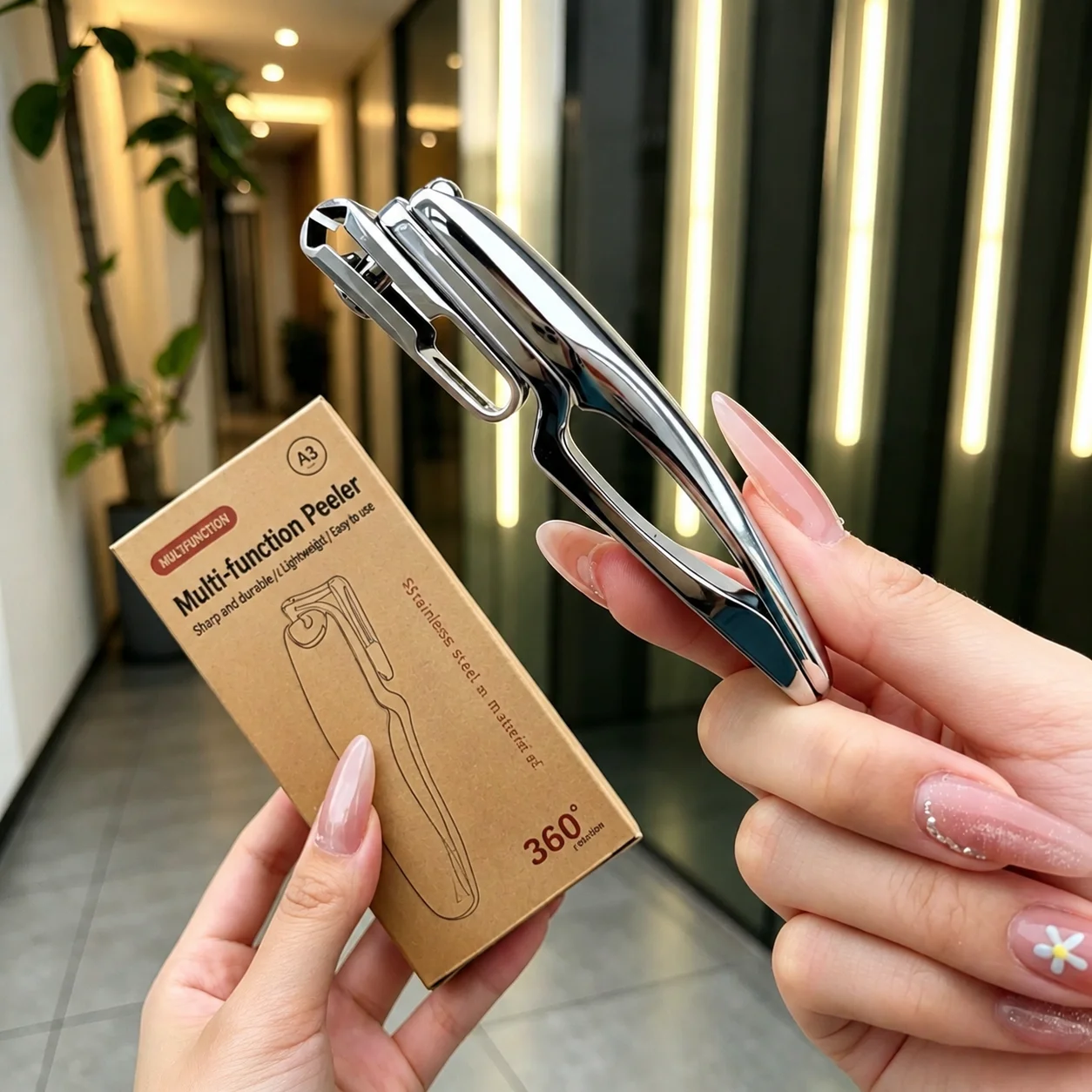 360 Degree Rotating Nail Clipper Set, Japanese Style Premium Manicure Tool, Gift Box Packaging