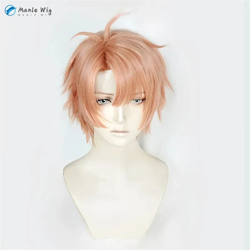 IZUMI MITSUKI 짧은 오렌지 품질 남여 코스프레 애니메이션 가발 내열성 합성 머리 할로윈 + 무료 가발 모자