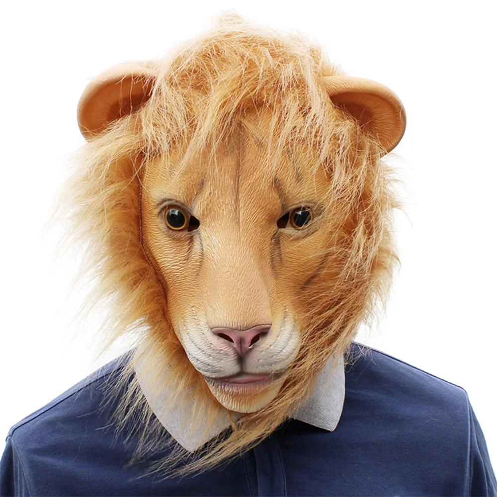 Halloween Wholesale Masquerade  Animals tiger lion Cosplay Trick Mask Carnival Party horror Beast monster