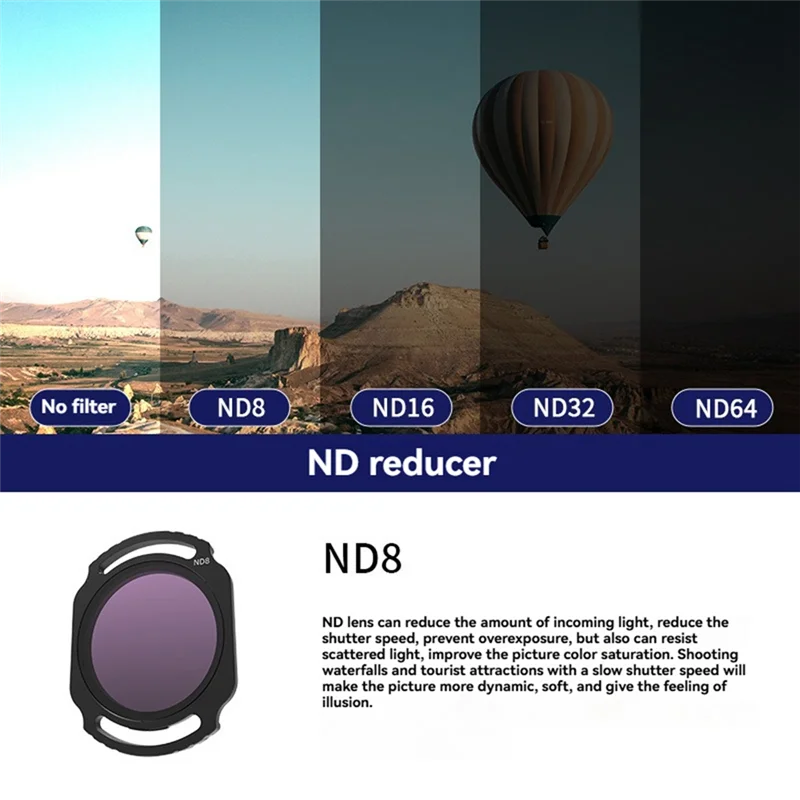 Filter Set Foro4 Air Unit Pro ND8/16/32/64 Camera Protection Lens Filter Fordji O4 Air Unit Pro/Avata2 FPV Accessories