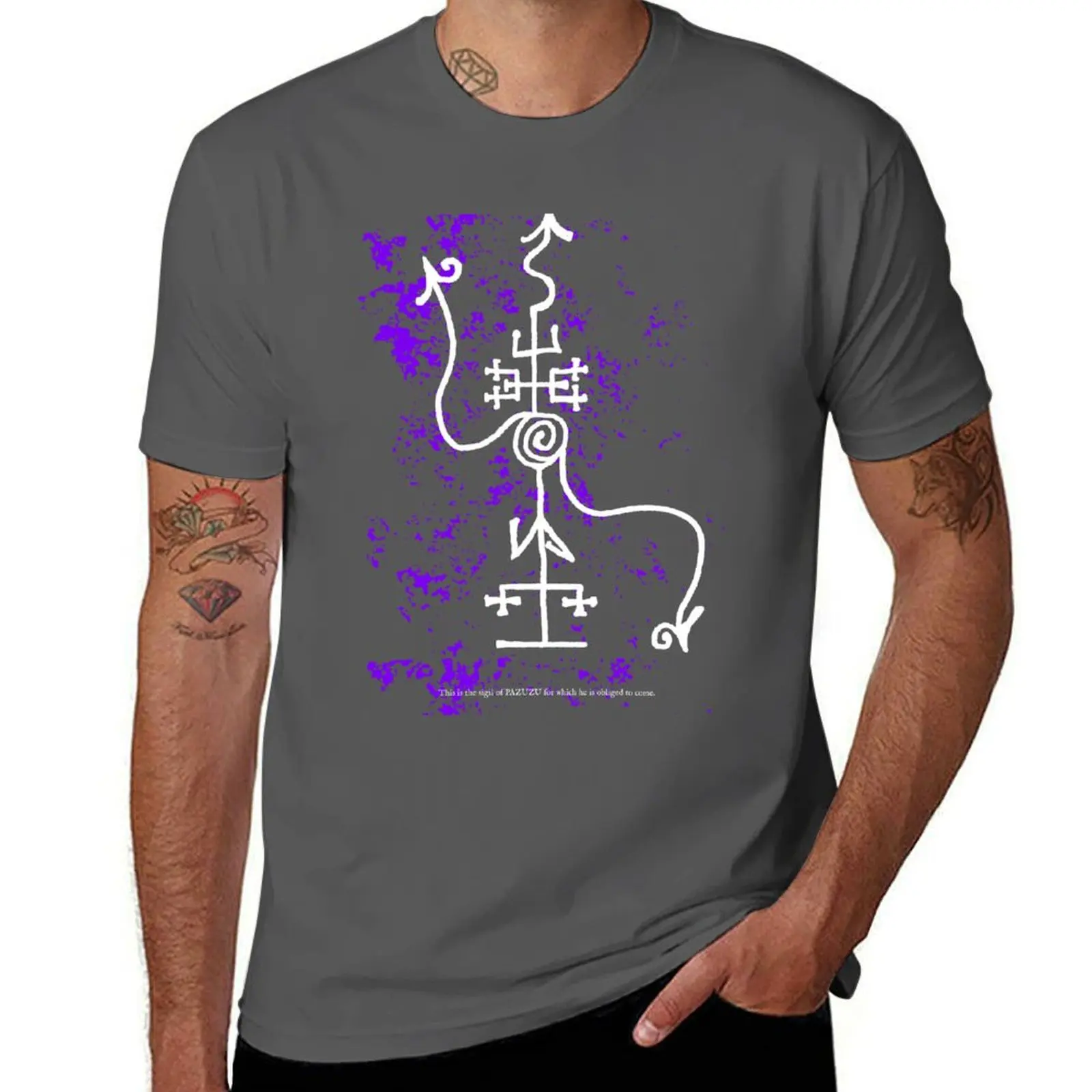 

Pazuzu Sigil Magic Seal of the Sumerian God PAZUZU T-Shirt Casual Fashion Short Sleeve Cotton T-Shirt