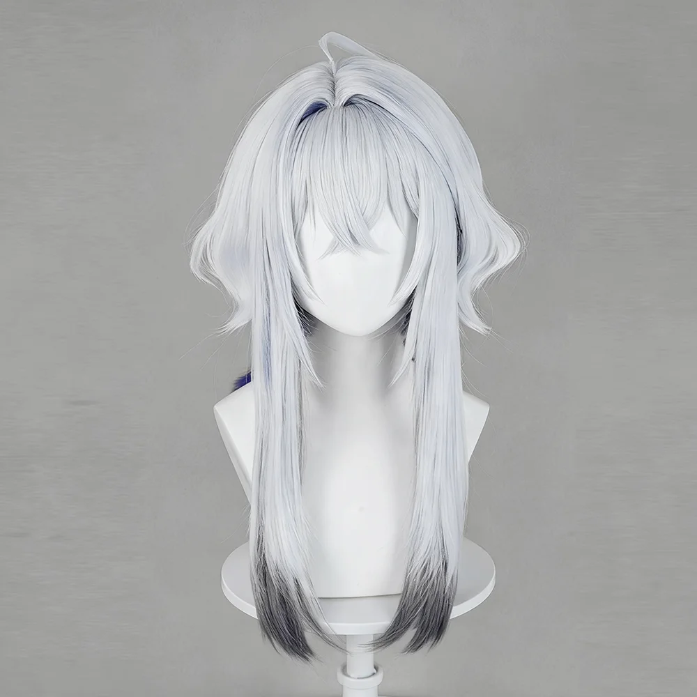 Jeu Wuthering Waves GALBRENR Cosplay perruque femmes blanc bleu dégradé cheveux résistant à la chaleur synthétique perruque Halloween accessoire