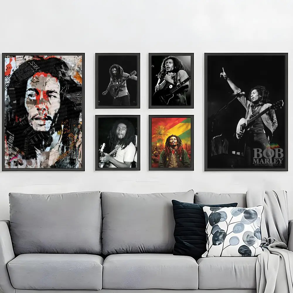 Legendary Rock Singer Bob Marley Poster HD Waterproof Self-Adhesive Wall Art – Multi-Scene Use, Top Gift Pick