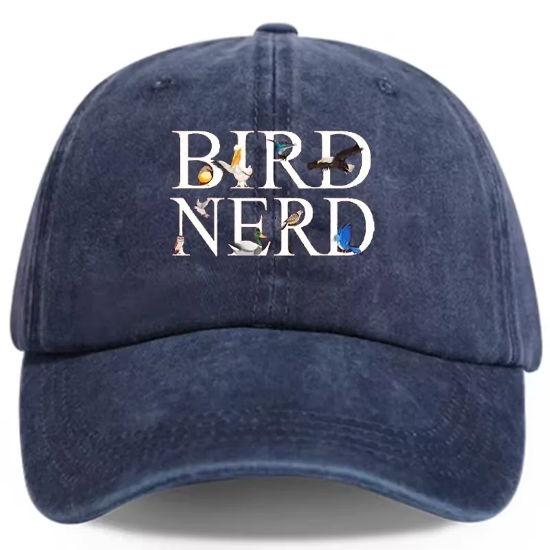 قبعة ريترو مغسولة بالماء مع نص "BIRD NERD" - قبعة بيسبول غير مرنة قابلة للتعديل، يجب اقتناؤها لمحبي الطبيعة #5