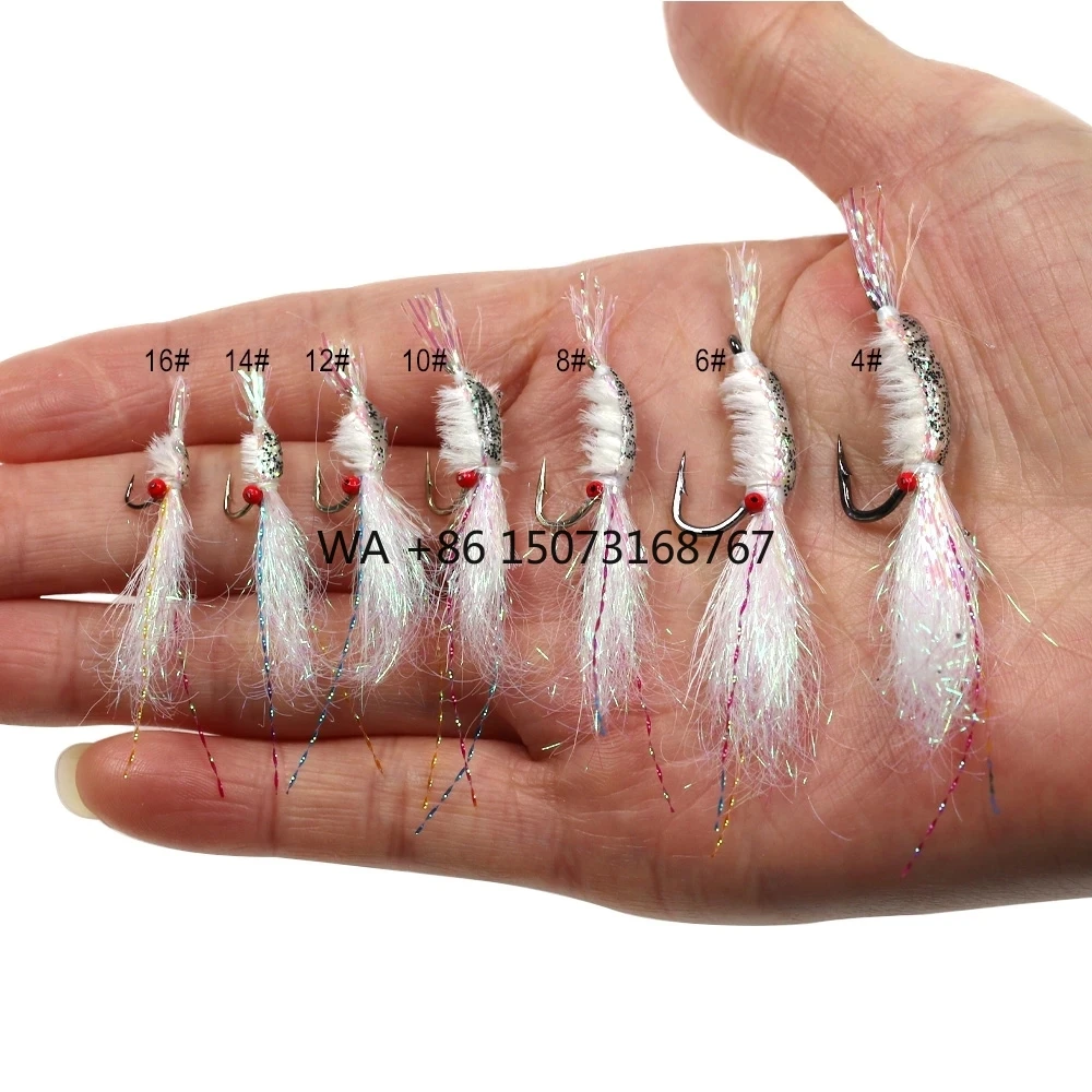 7-pieces-boite-4-~16--blanc-glace-dub-scud-crevette-rouge-chaine-yeux-coulant-rapide-nymphe-mouche-pour-grayling-perche-truite-bar-leurre-de-peche