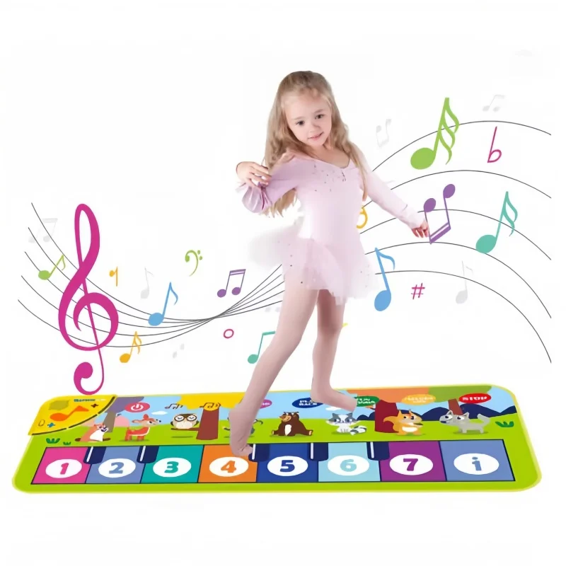 Kinderboden-Klavier-Tanzmatte, 30 x 85 cm, Musik-Klavierunterlage, Instrument, Aufklärungsspielzeug für Jungen und Mädchen als Geschenk