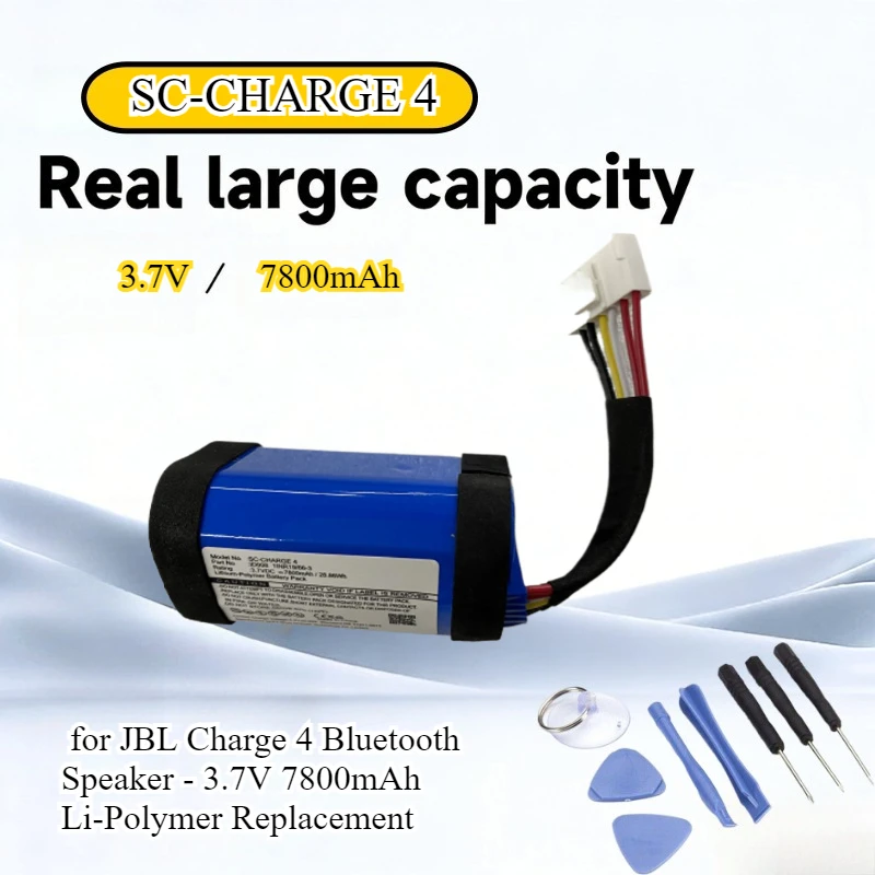 

New SC-CHARGE 4 Battery for JBL Charge 4 Bluetooth Speaker - 3.7V 7800mAh Li-Polymer Replacement with Tools