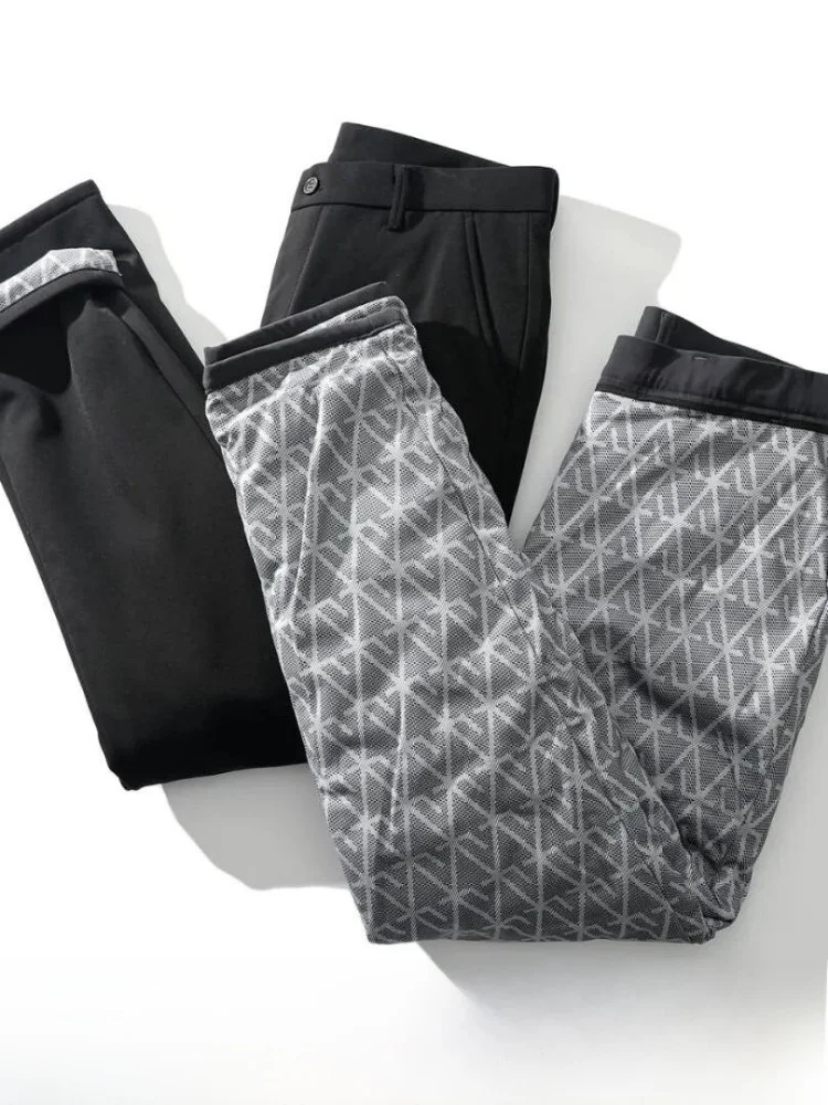 

Men's Outdoor Casual Pants 90 Goose down Straight Leg Winter Thermal Commuting Polyester Nylon Fabric Fashion Urban Style