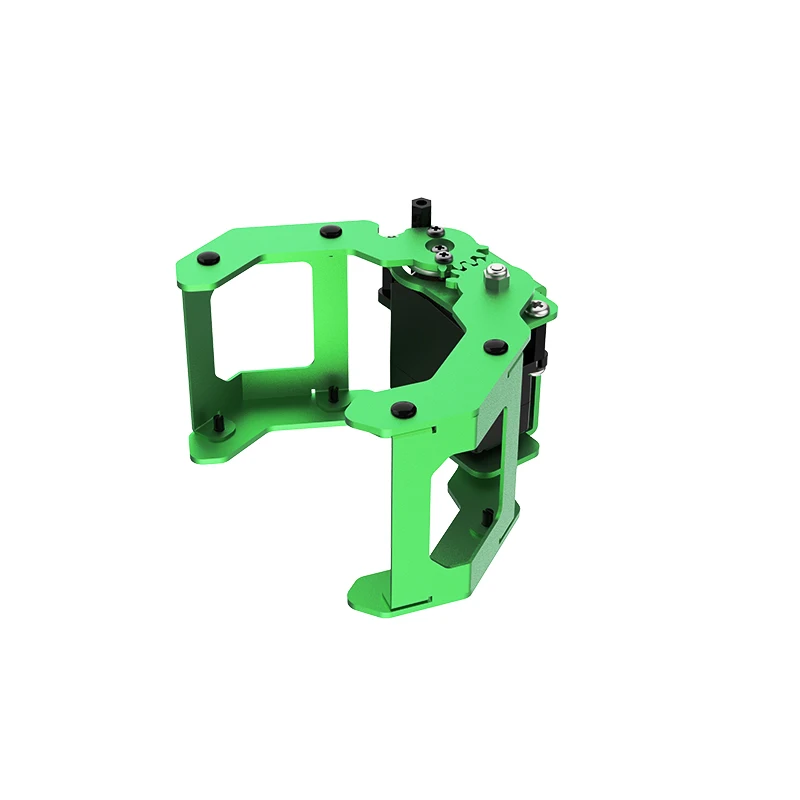 อลูมิเนียมสีเขียวหุ่นยนต์ Claw AntiBlock Servo Gripper สําหรับแขนหุ่นยนต์ Mechanical Clamp Holder