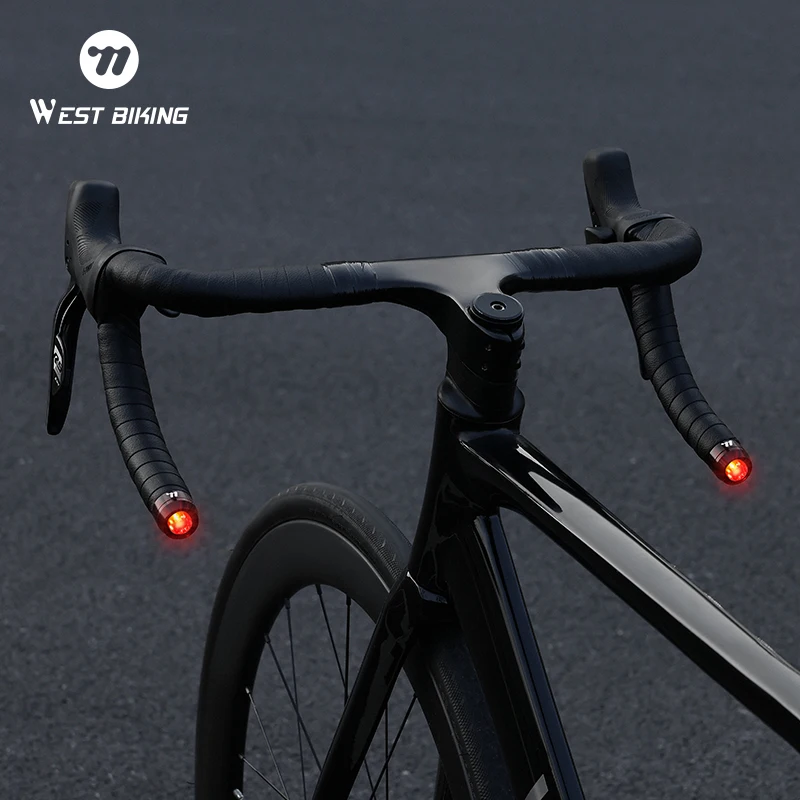 Luz Traseira para Bicicleta WEST BIKING, Mini Luz de Advertência para Guidão, 3 Modos, Luz para Ciclismo Noturno, Acessórios para Bicicleta
