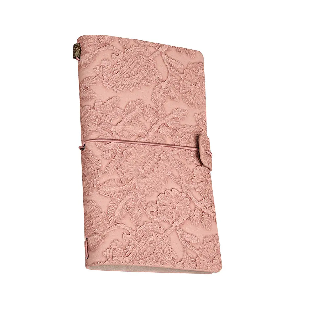 Retro Style Notebook Daily Journal Students Travel Diary Notebook Embossment Writing Organizer Office Supplies