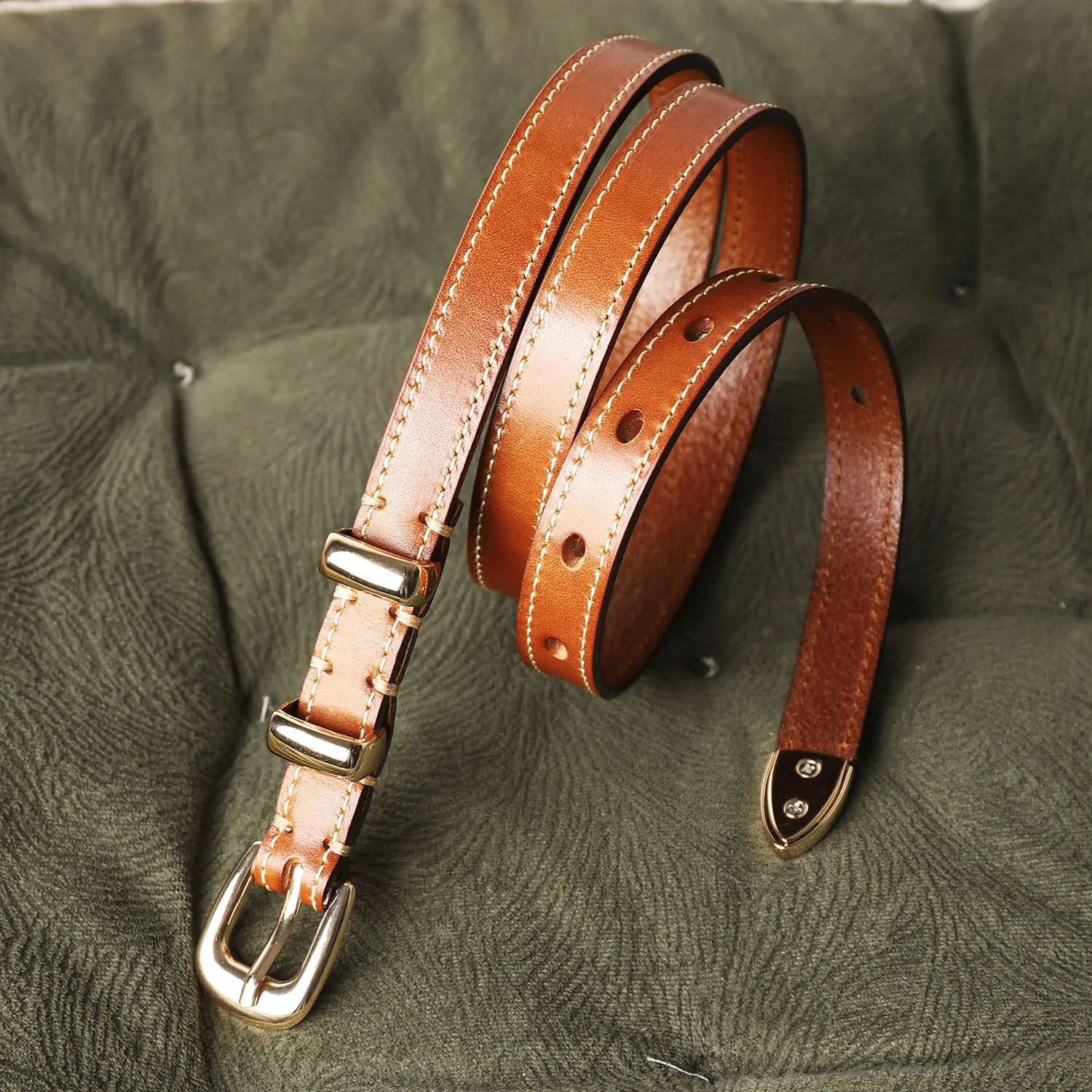 vintage-top-layer-leather-belt-for-women-18cm-skinny-waist-belt-gold-buckle-french-commuter-genuine-leather-trousers-belt