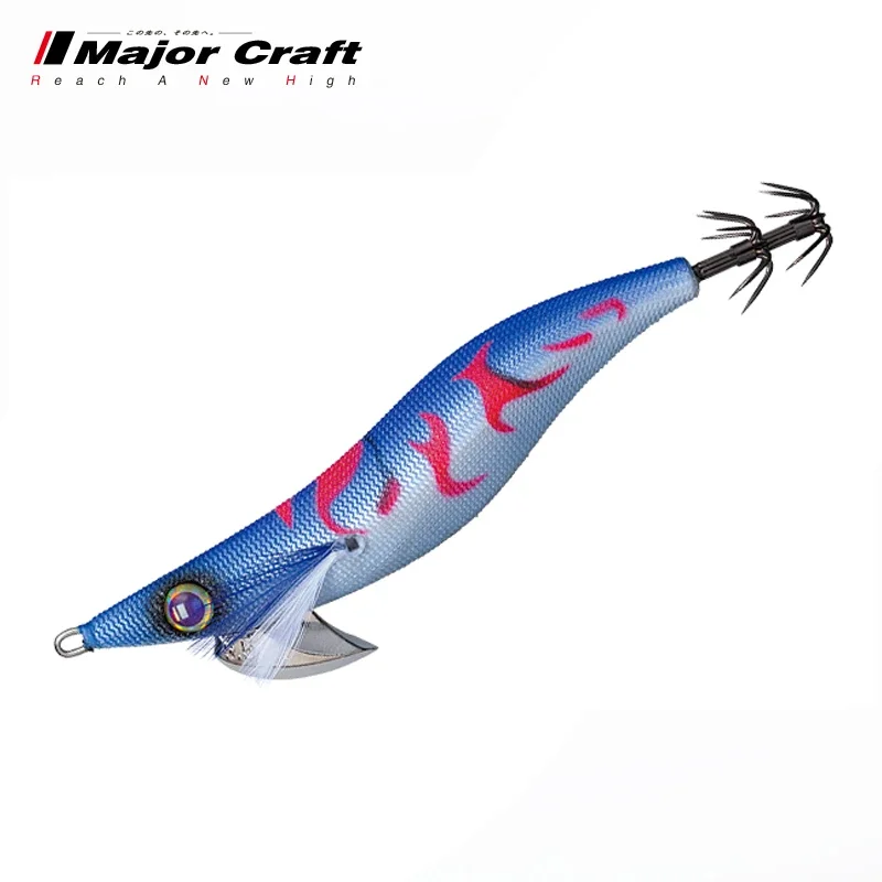 MajorCraft اليابان 2.5 3.0 3.5 توهج خشبي الروبيان الطعم EGI JIG خطاف الحبار جديد لويا الأخطبوط الحبار إغراء