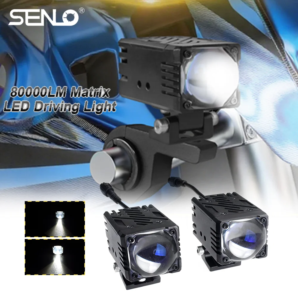 

SENLO светодиодные противотуманные фары для мотоцикла, электромобиля, 80000LM, вспомогательное дорожное вождение, белый ближний свет, точечный светильник, супер яркий