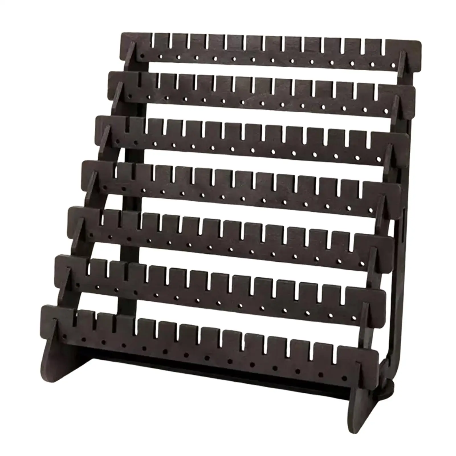 Wood Earring Organizer Display Stand Multi Tier Jewelry Holder for Countertop Retail Showcase