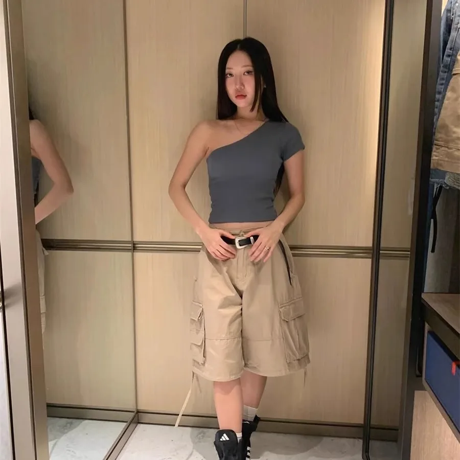 Neutral Sle Workwear Pants Loose Wide Leg Medium Waist Zipper Closure Korean Faion Autumn 2025 Ladies Casual Trousers