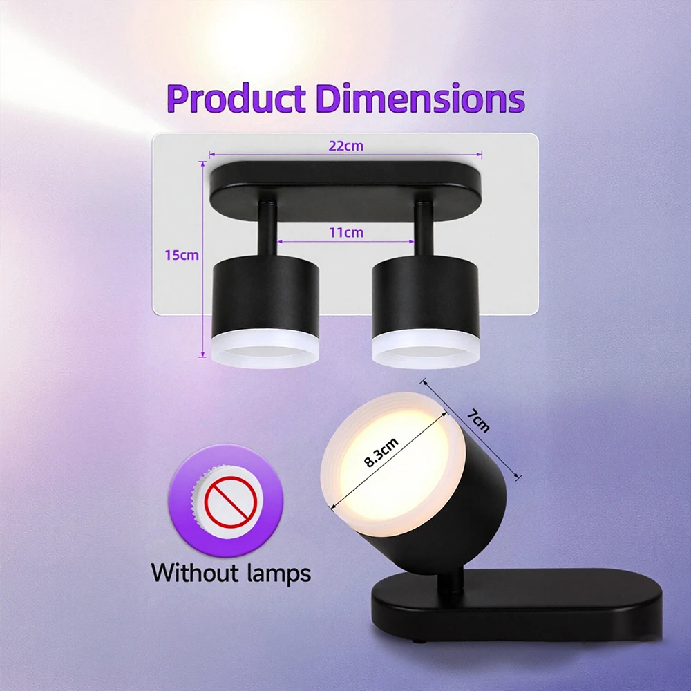 الحديثة GX53 LED دراسة أضواء السقف تركيبات المطبخ غرفة الطعام زخرفة خلفية عاكس الضوء قابل للتعديل الدرج الممر مصباح #2