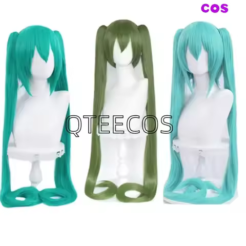 Z Vocaloid Miku Cosplay Wig Anime New Year Christmas Halloween Party Long Kimono Green Wigs