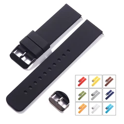 Pasek silikonowy Quick Release Watch Strap 12/14/16/18/20mm 22mm 24mm wodoodporna miękka guma smartband z zegarkiem na rękę