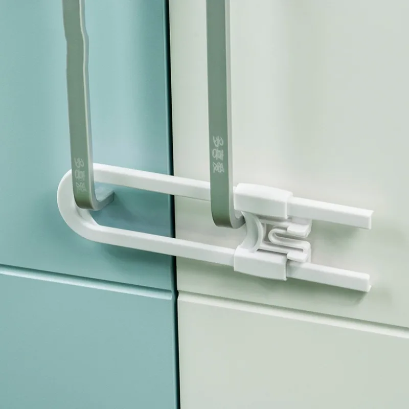 

Регулируемые замки для шкафа из 2/4 предметов — U-образные защитные защелки для ящиков, ручек, дверей кухонных и шкафов