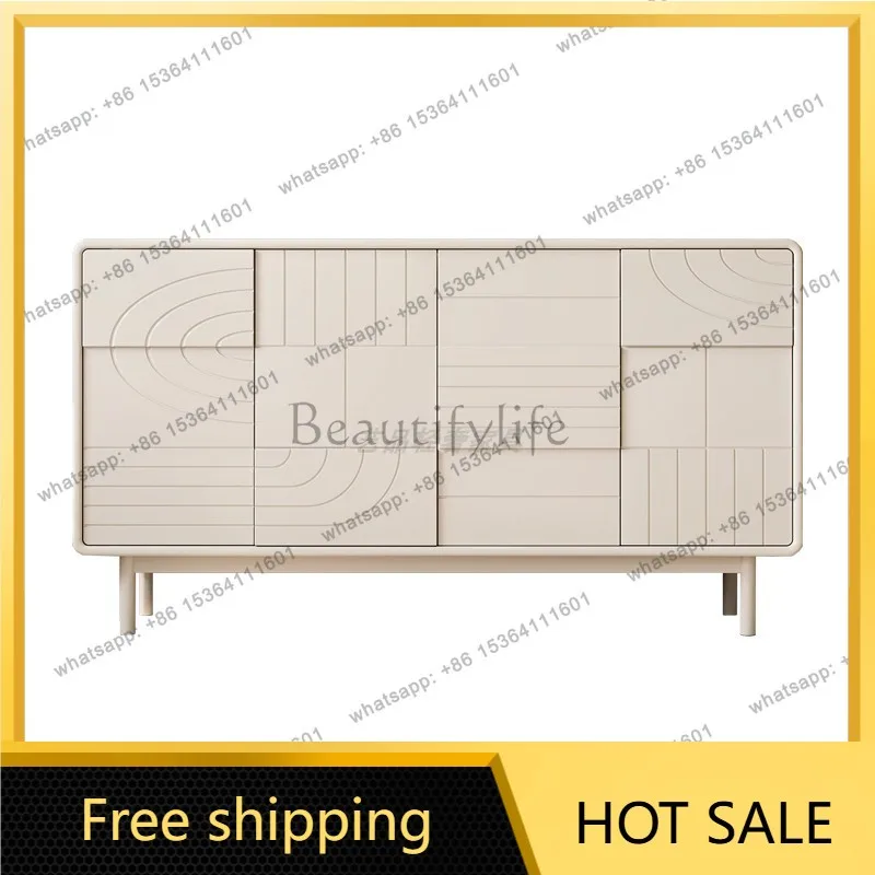 FG cream wind entrance cabinet light luxury living room decoration modern simple storage cabinet