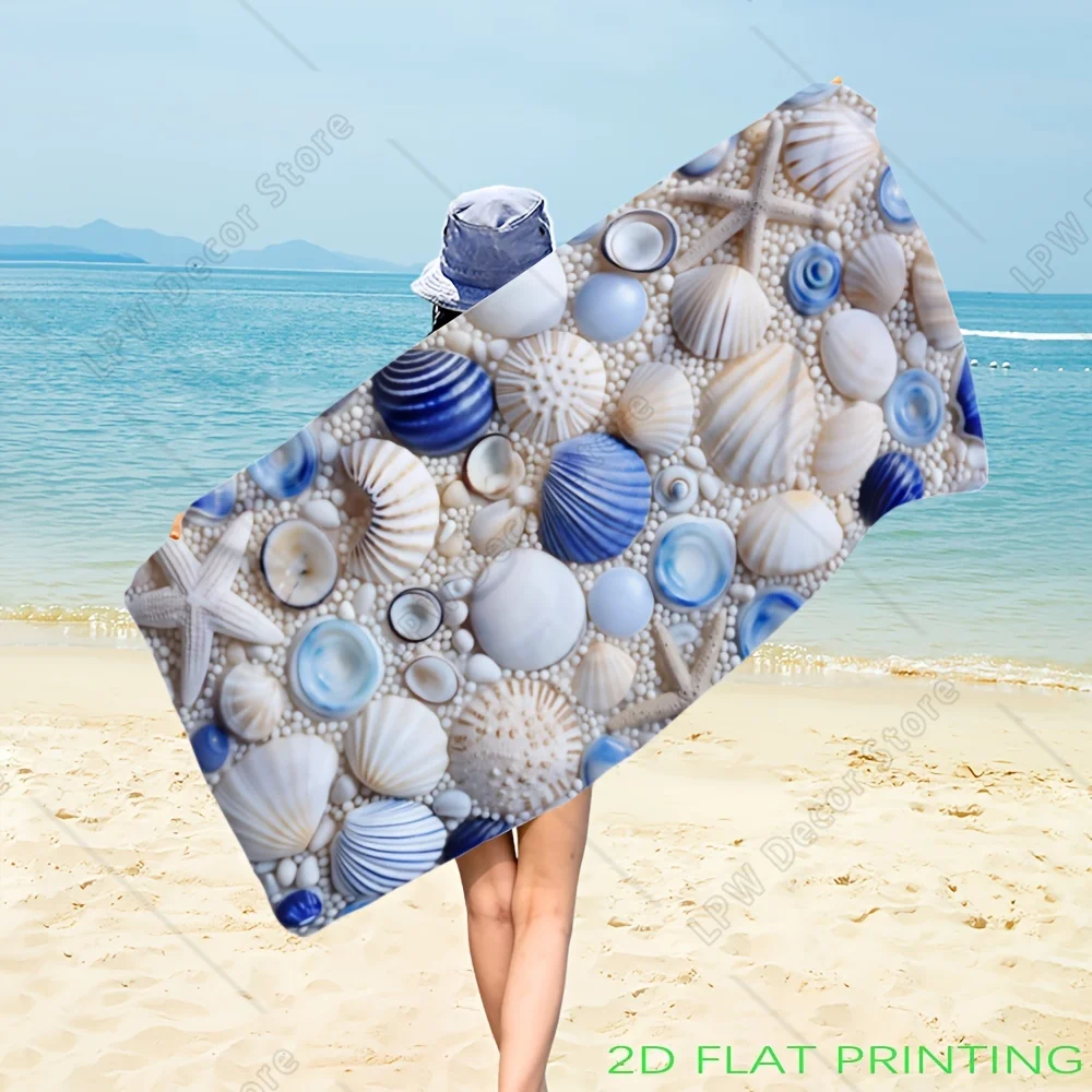 Starfish Shells And Pearls  Beach Towel Summer Vacation Essential Poolside Accessory Perfect Gift for Beach Lovers