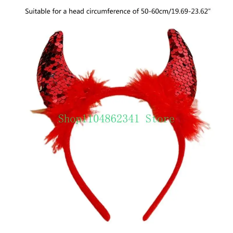 5ASD 할로윈 동물성 뿔 귀 머리 고개 후프 파티 코스프레 헤드 밴드 헤어 밴드 헤드웨어
