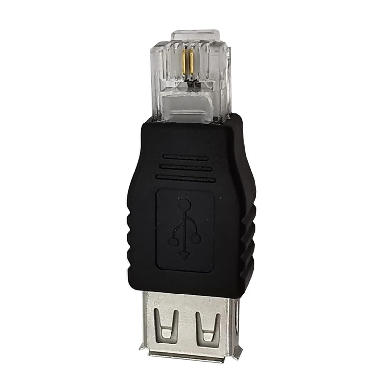 Переходник с USB 2,0 на Rj11, Переходник USB A мама в телефонную сеть 6P2C RJ11, преобразователь интерфейса K1KF