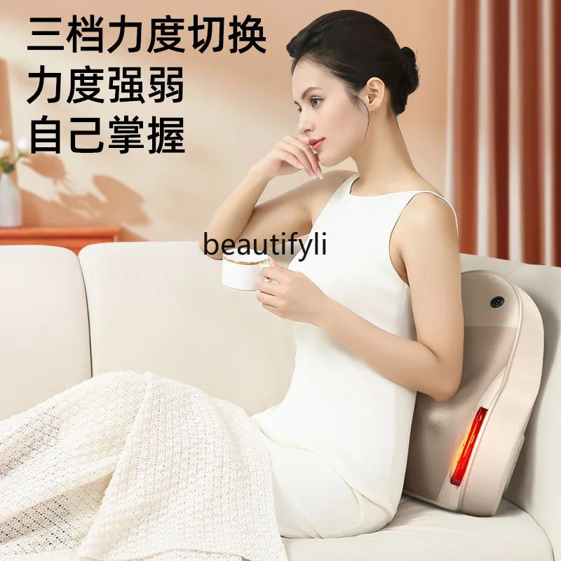 وسادة العمود الفقري العنقي تدليك متعدد الوظائف مدلك الخصر المنزل كامل الجسم تدليك الكتف والرقبة الخصر الراحة #4