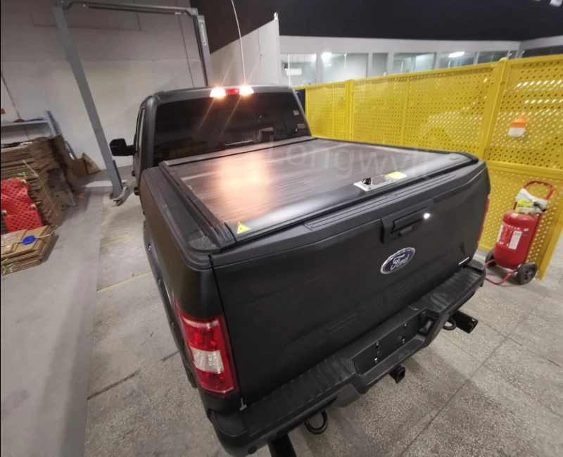 

Custom-fit Roll-Up Bed Cover for Ford F-150 Anti-pressure Roller Lid Electric Manual Roll N Lock Aluminum
