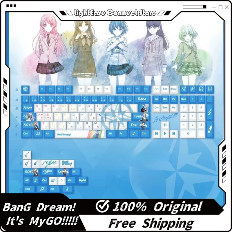 

Pbt Keycaps Set For Cherry Mx Switches 120 Keys Full Kit Anime Design Thermal Printing Durable Mechanical Keyboards Keycaps