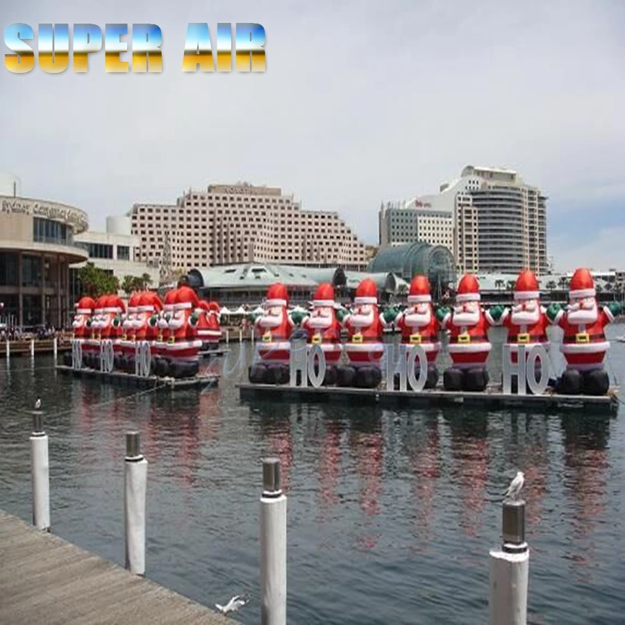 Christmas decoration activity advertisement featuring 3.5m H Standing  Christmas Model Inflatable Santa Claus