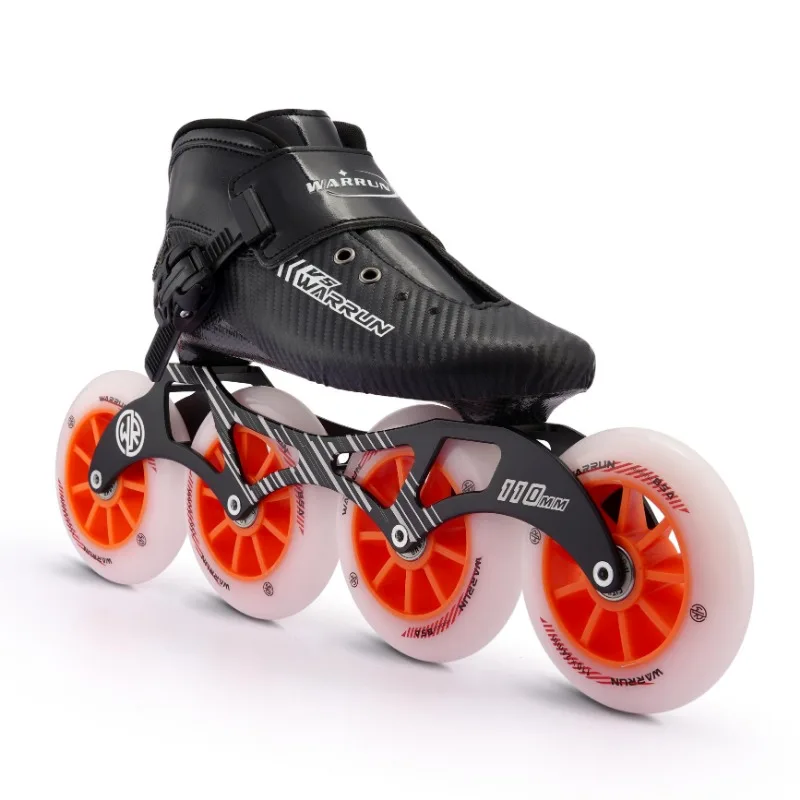 

Carbon Fiber Speed Roller Straight Row Professional Carbon Fiber Straight Row Skates Men's Adult Race Speed Skates
