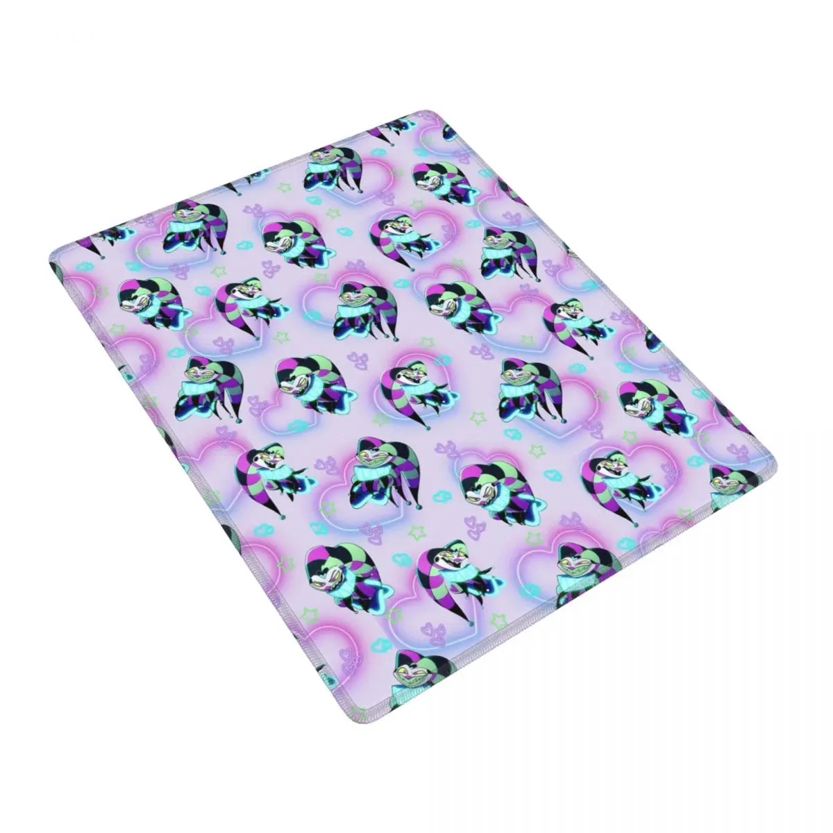 Fizzarolli Fizz Neon Hearts And Stars Helluva Boss Mouse Pad Gamer PC Laptop Mats Keyboard Computer Gaming Accessories Desk Mat