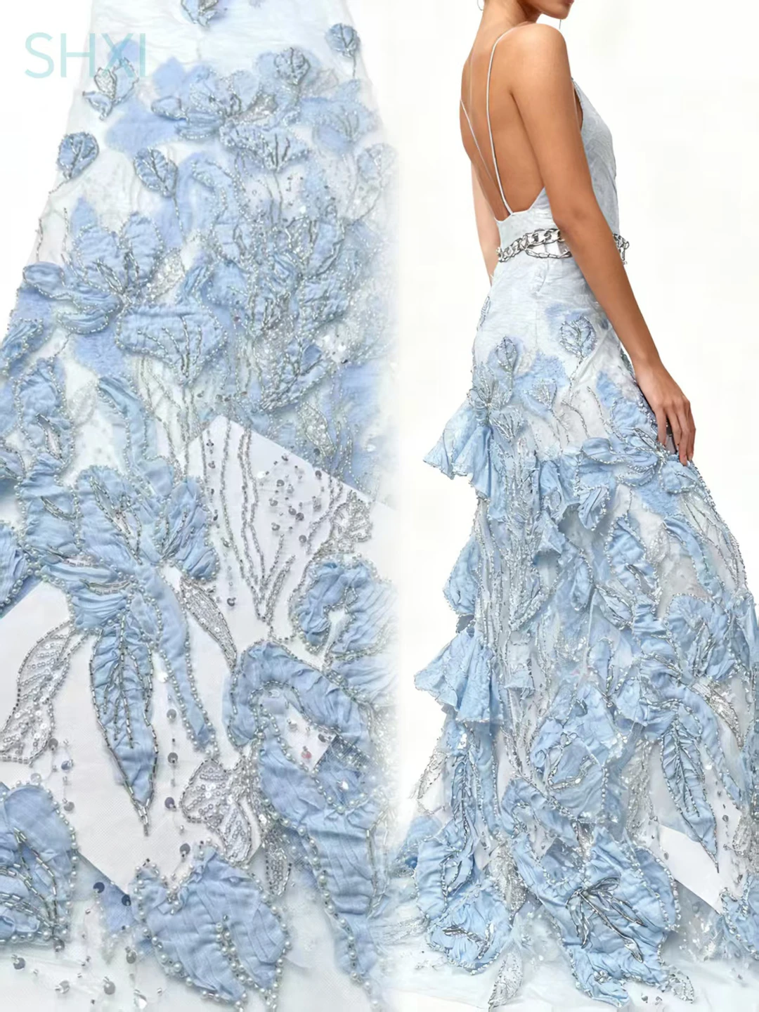 2026 lentejuelas nigerianas encaje de fiesta cuentas africanas tela de encaje de alta calidad 5 yardas tul francés africano encaje de red Material de boda