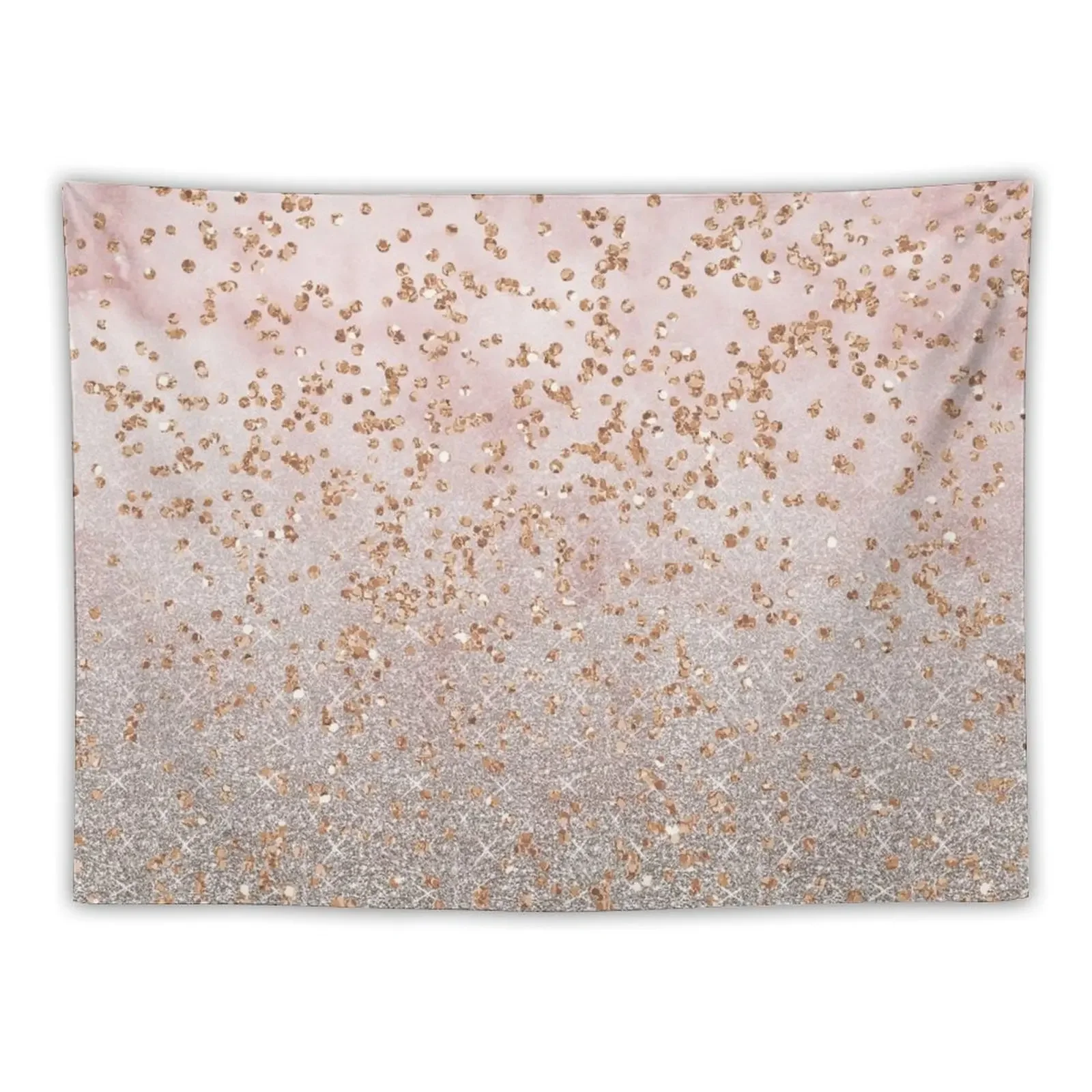 Mixed rose gold glitter gradients Tapestry Bedroom Decorations Room Decorations Aesthetic Tapestry