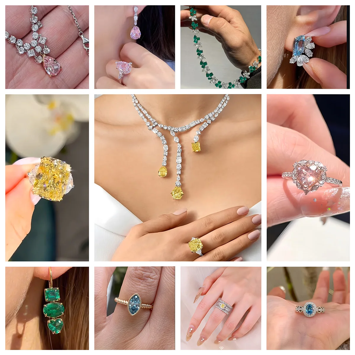 PT950 على شكل دائري مختبر نمت الماس قلادة قلادة مجموع 0.29CT مختبر الماس حدوة الحصان قلادة هدية للذكرى السنوية للزوجة #5