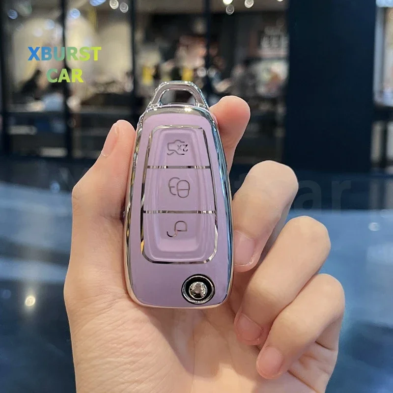 For Ford C-Max S-Max Ecosport Kuga Escape Fiesta Mondeo Focus 2 3 MK3 ST RS Custom TPU Car Key Case Cover Shell Fob Accessories