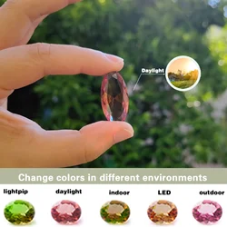 BOCARMAN Synthetic Color-change sultanite diaspore oval flat loose bare stone DIY matching stone for Islamic Tasbih Rosary