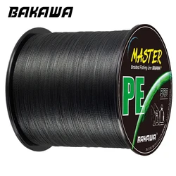 Bakawa-Fil de Pêche Tressé en PE à 4 Brins de 300/500/1000m, Fil Tissé Durable pour Eau Salée