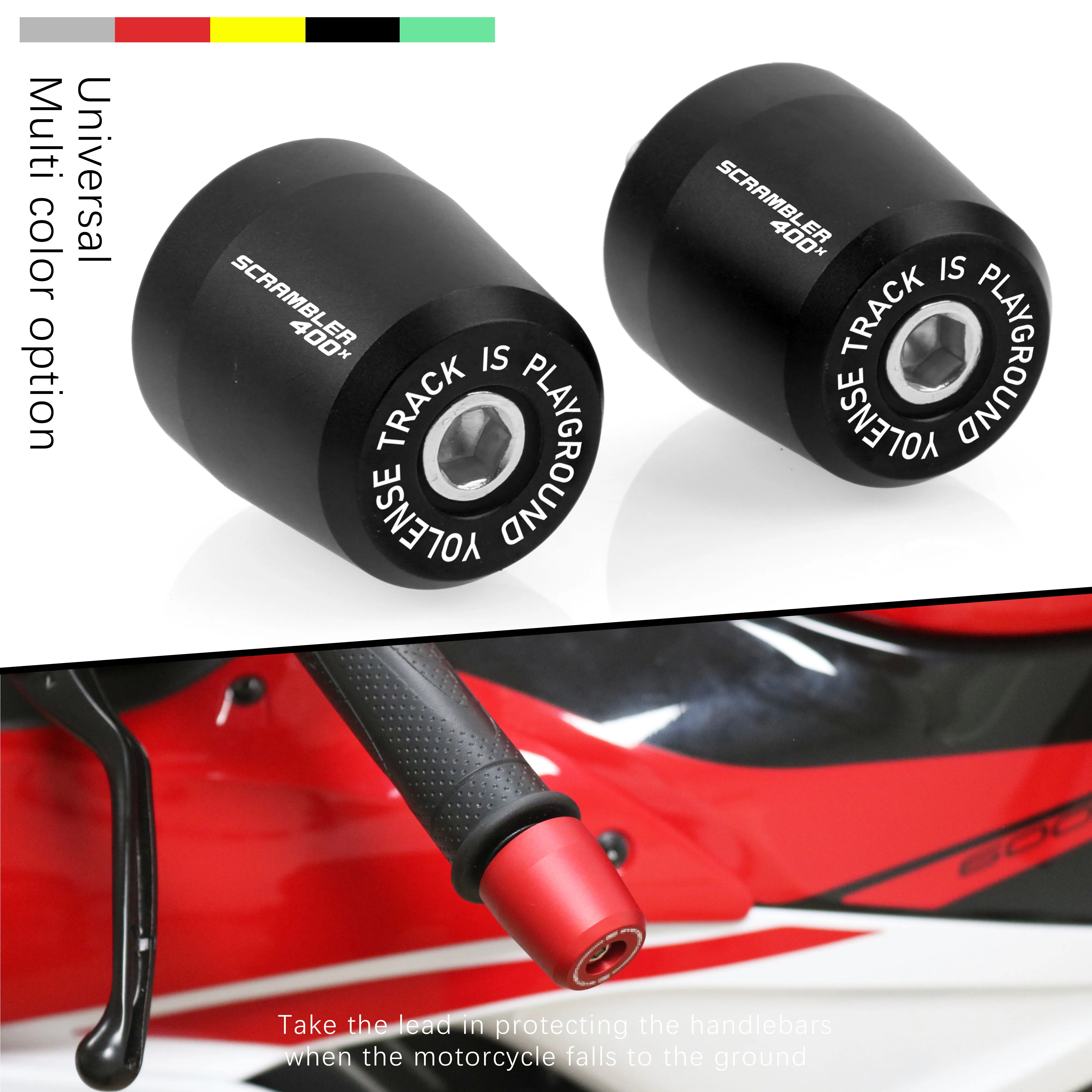 Motorrad Griff Bar End Lenker Griffe enden Sliders Kappe Stecker Slider Gegengewicht abdeckung Für Scrambler 400X Für Geschwindigkeit 400