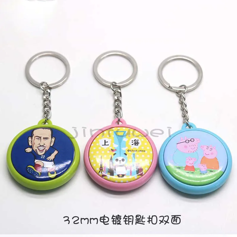 25mm double-sided key chain chest badge 100 sets of mixed colors, made by diy chest badge machine